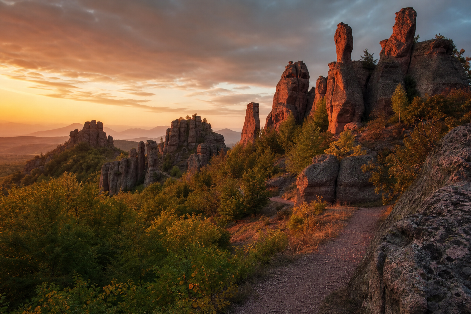 Belogradchik rock formations and hiking trails