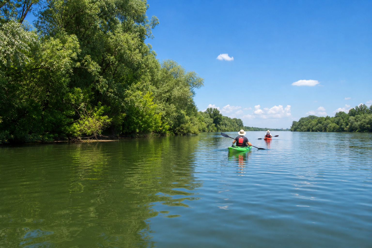 Kayaking on the Danube